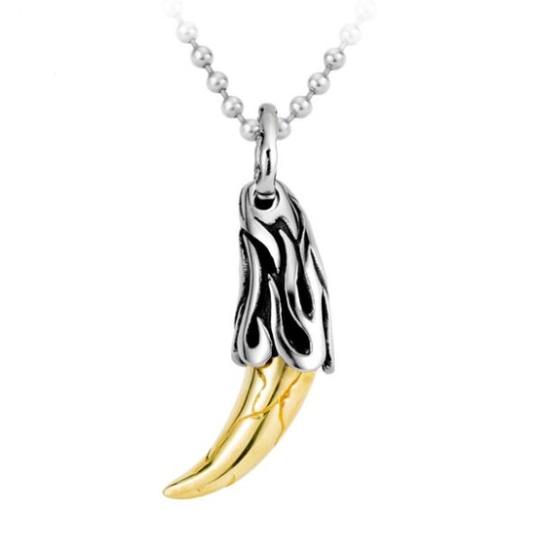 Brass Cracked Tiger Tooth Pendant Men's Pendant