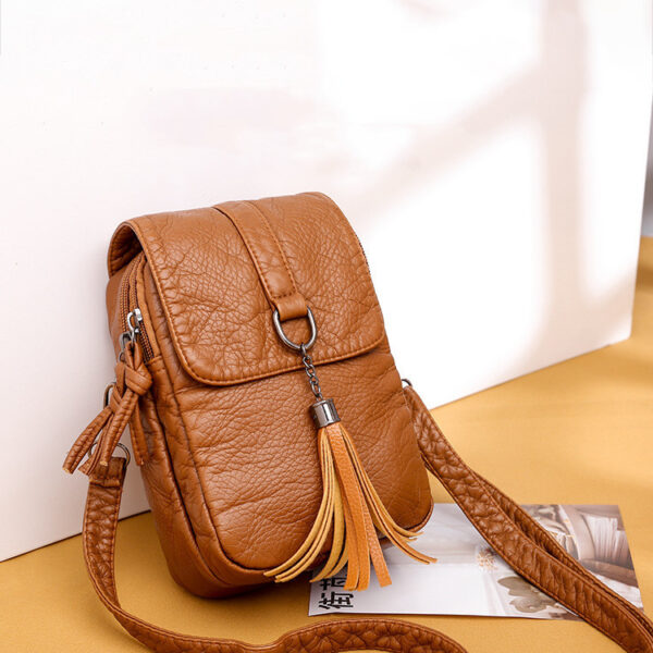 Retro Messenger Small Bag Soft Leather Sense One-shoulder Fashion Large-capacity Multi-layer