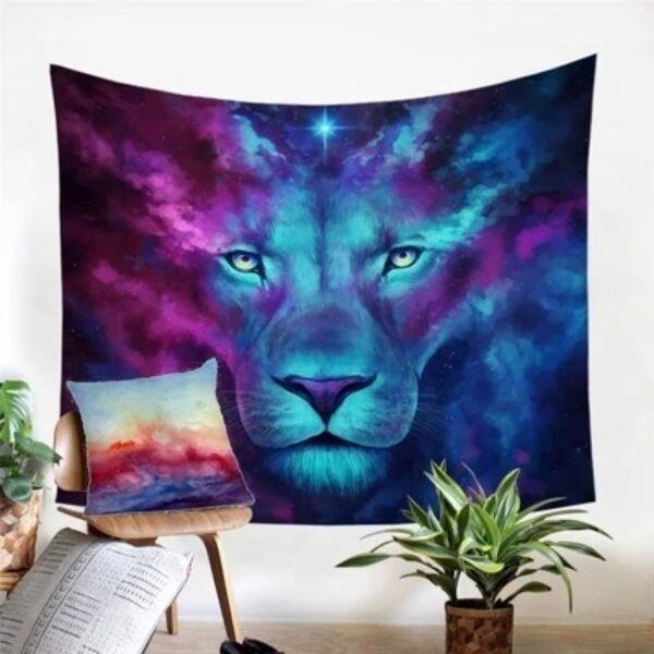 Firstborn Galaxy Lion Wall Tapestry