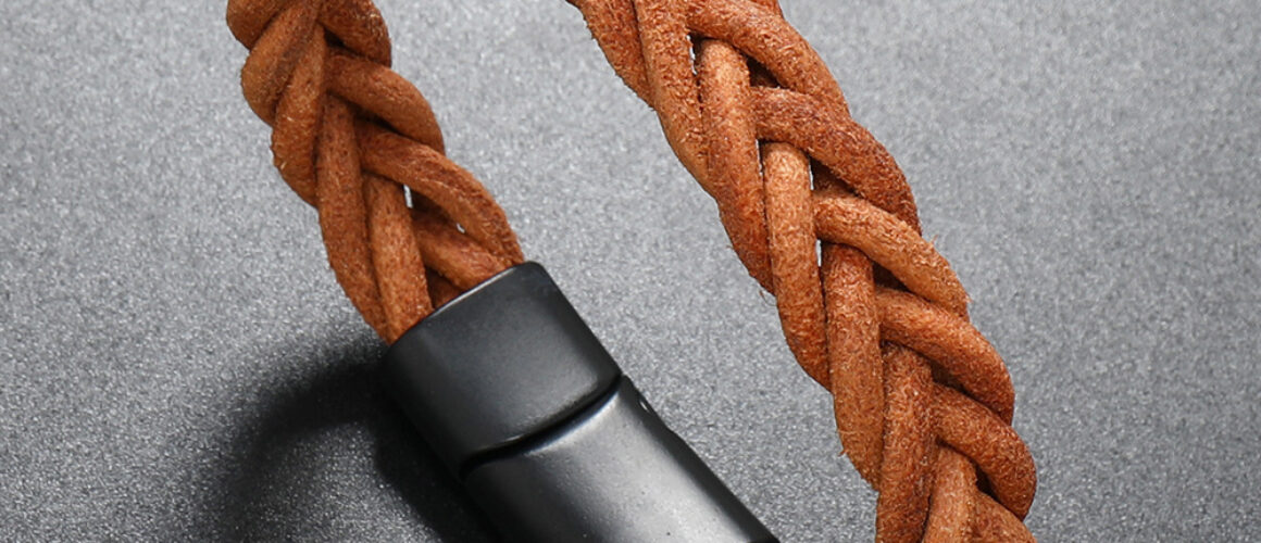 Simple Fashion Leather Cord Bracelet Men's Alloy