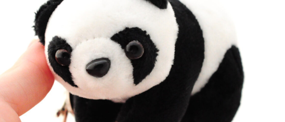 Panda plush key chain